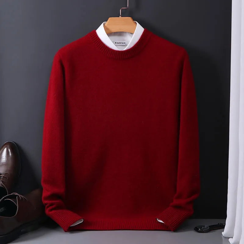 Męski elegancki sweter Klasyczny długi rękaw na co dzień