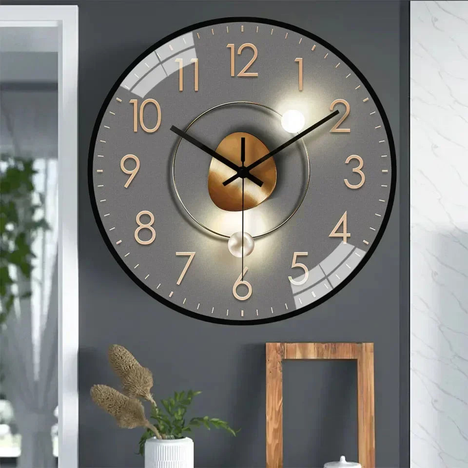 Uniwersalny designerski cichy zegar ścienny do nowoczesnych wnętrz