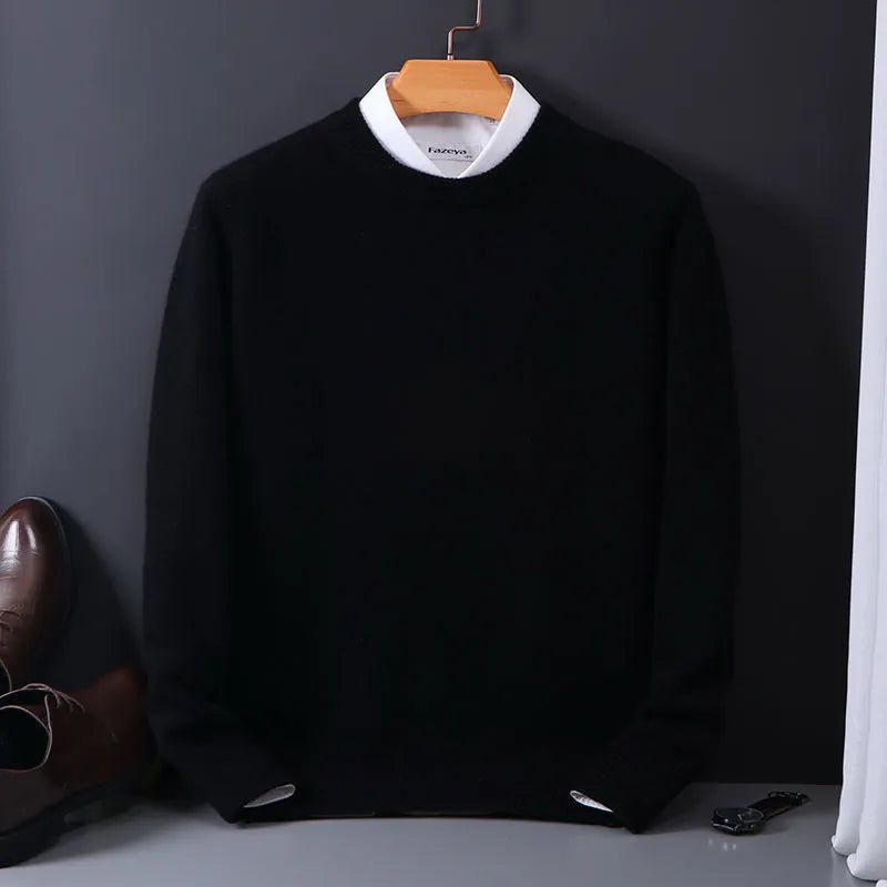 Męski elegancki sweter Klasyczny długi rękaw na co dzień