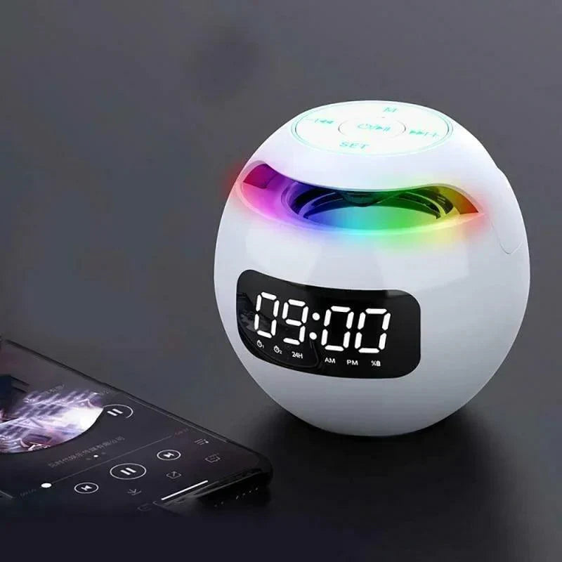 Inteligentny Wielofunkcyjny Budzik Bluetooth z Wyświetlaczem LED i Lampką