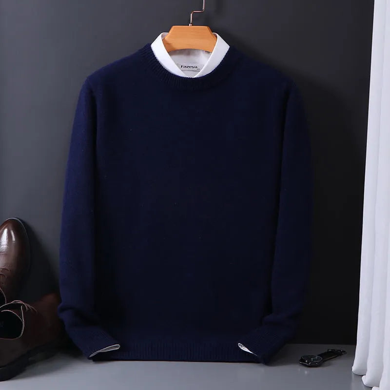 Męski elegancki sweter Klasyczny długi rękaw na co dzień