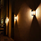 Stylowa solarna lampa ścienna LED do ściany i ogrodzenia ogrodowe