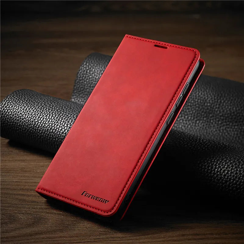 Eleganckie skórzane etui iPhone z miejscem na kartę
