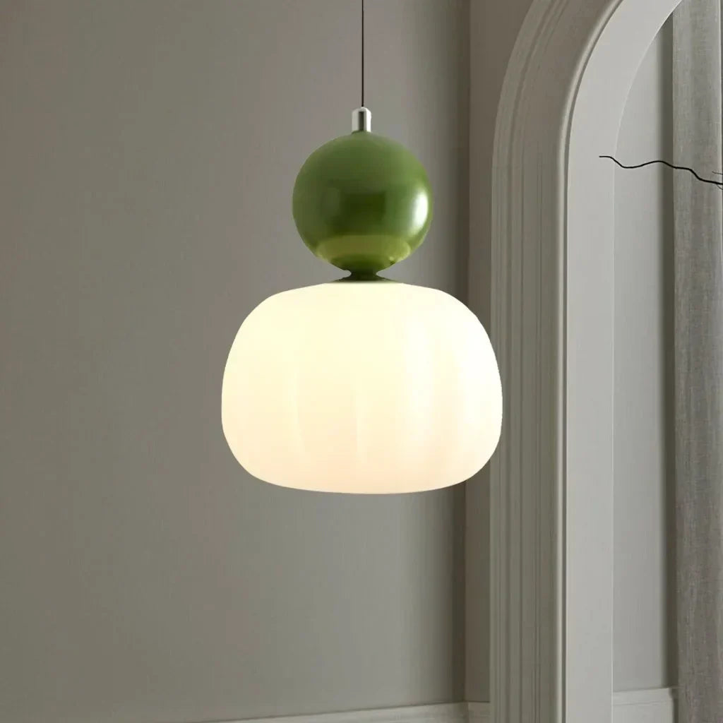 Dekoracyjna lampa wisząca szklana złota do salonu i jadalni