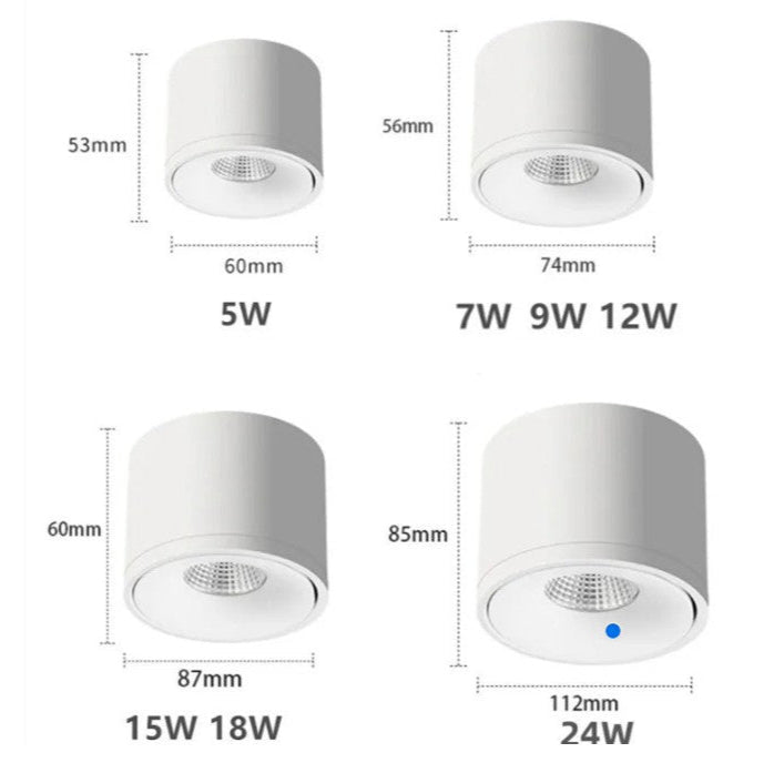 Nowoczesna Uniwersalna Obrotowa LED Lampa Sufitowa