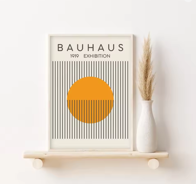 Abstrakcyjny Zestaw Dekoracji Ściennej Wydruki Bauhaus