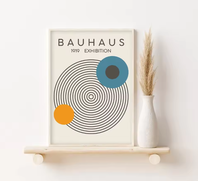 Abstrakcyjny Zestaw Dekoracji Ściennej Wydruki Bauhaus