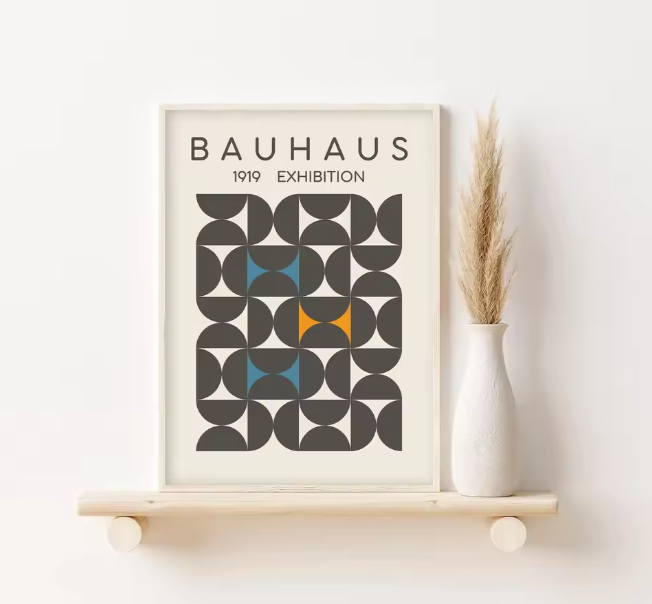 Abstrakcyjny Zestaw Dekoracji Ściennej Wydruki Bauhaus