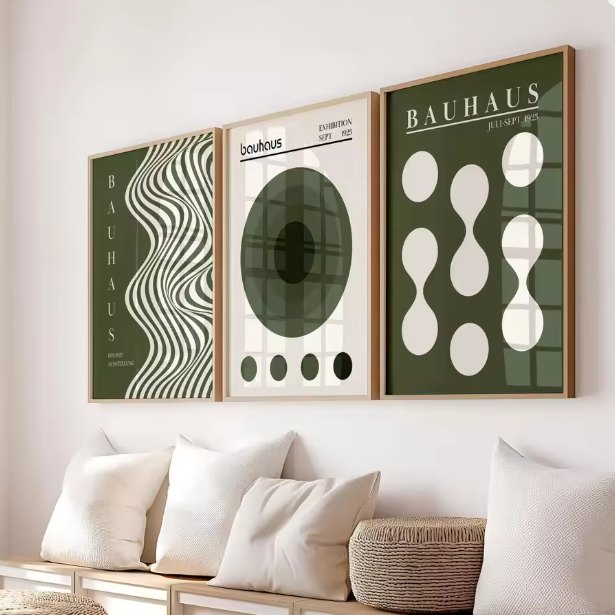 Abstrakcyjny Zestaw Dekoracji Ściennej Wydruki Bauhaus