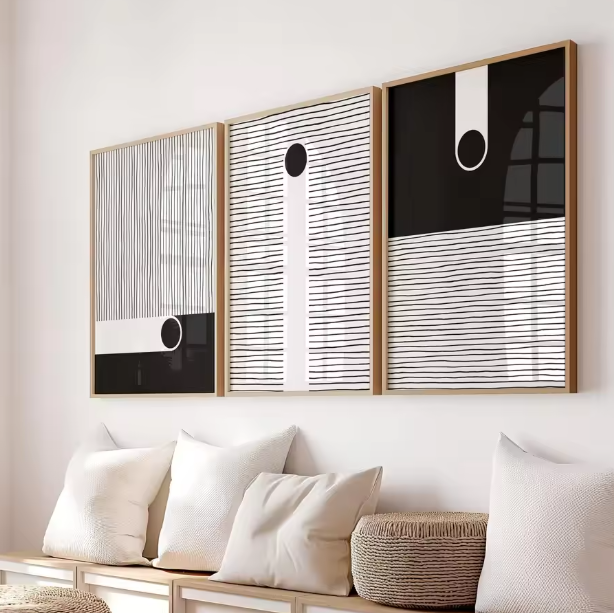 Abstrakcyjny Zestaw Dekoracji Ściennej Wydruki Bauhaus