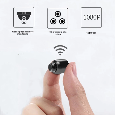 Kompaktowa szerokokątna kamera WiFi HD z funkcją noktowizora