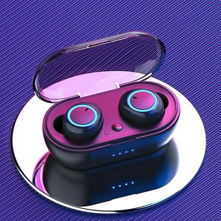 Bezprzewodowe słuchawki Bluetooth z mikrofonem i etui ładującym