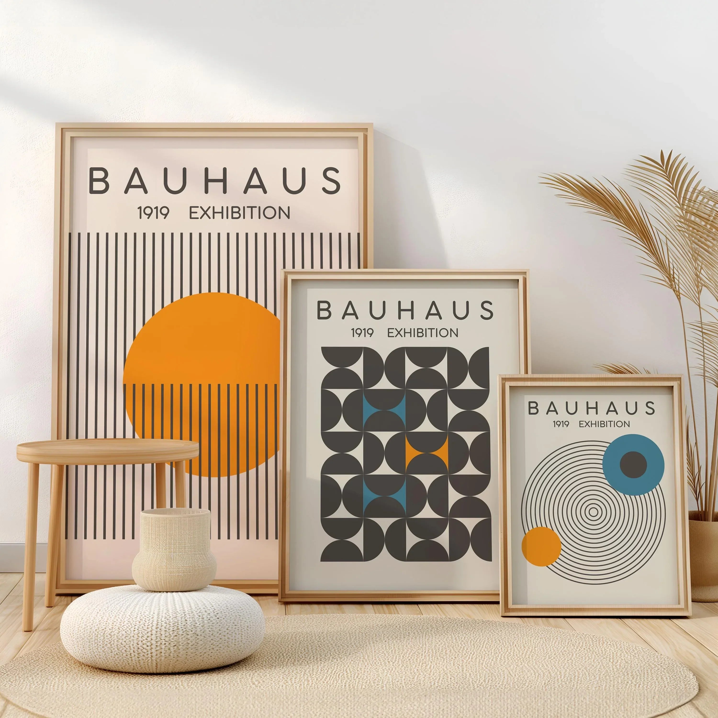 Abstrakcyjny Zestaw Dekoracji Ściennej Wydruki Bauhaus