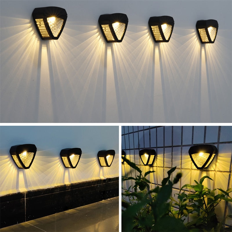 Klasyczna Egipska Solarna Zewnętrzna Lampa Ścienna LED
