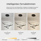 Lampa wisząca LED minimalistyczna z pierścieniami do jadalni