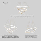 Lampa wisząca LED minimalistyczna z pierścieniami do jadalni