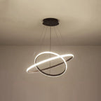 Lampa wisząca LED minimalistyczna z pierścieniami do jadalni