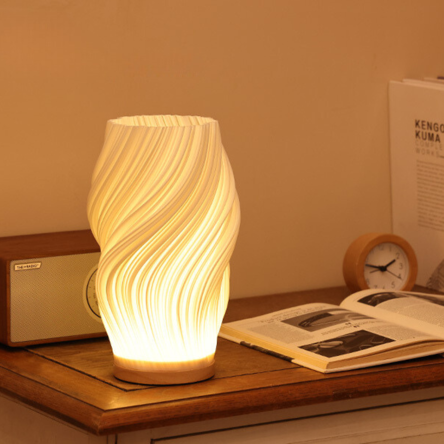 Stylowa lampa stołowa wave creast LED do nowoczesnych wnętrz