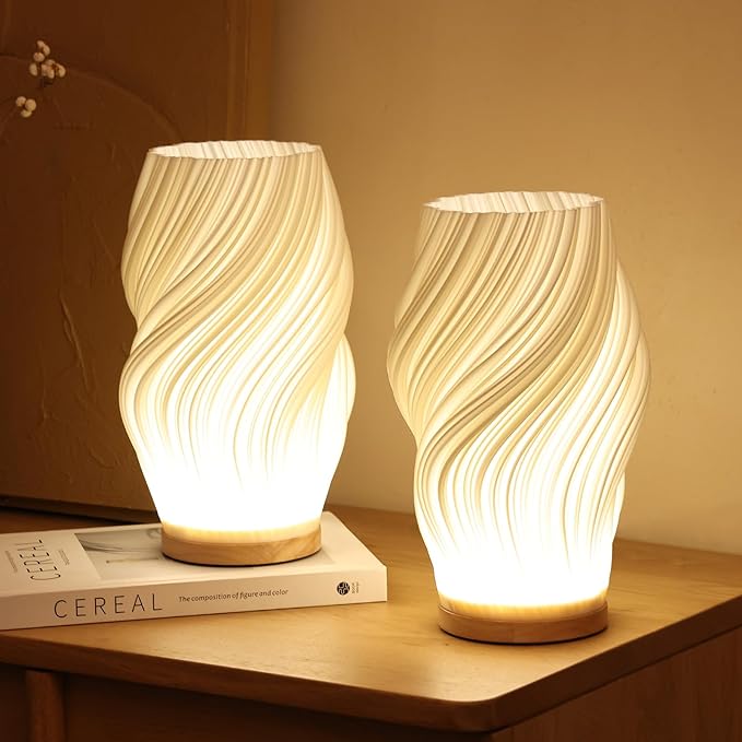 Nowoczesna lampa stołowa wave crest LED oświetlenie dekoracyjne