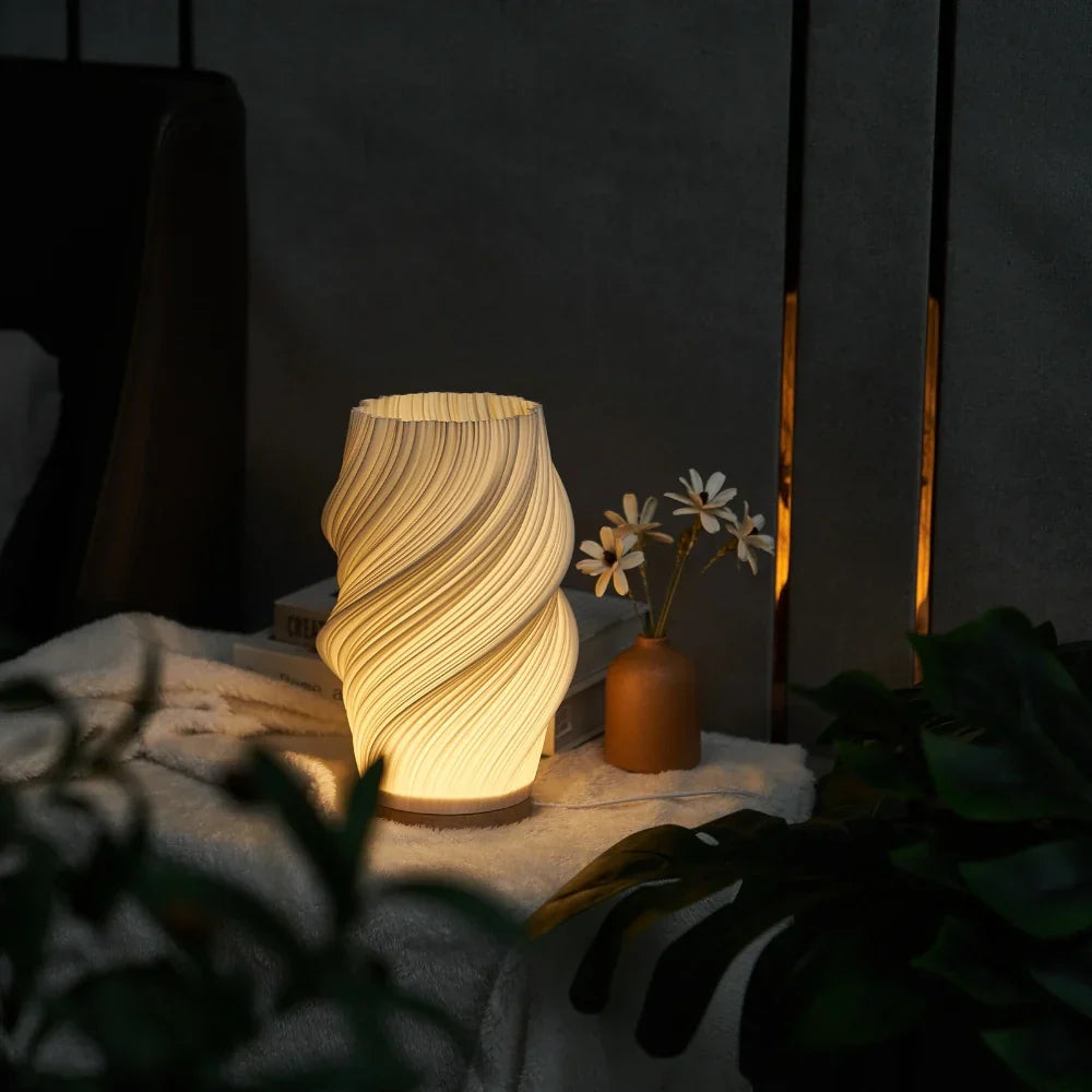 Stylowa lampa stołowa wave creast LED do nowoczesnych wnętrz