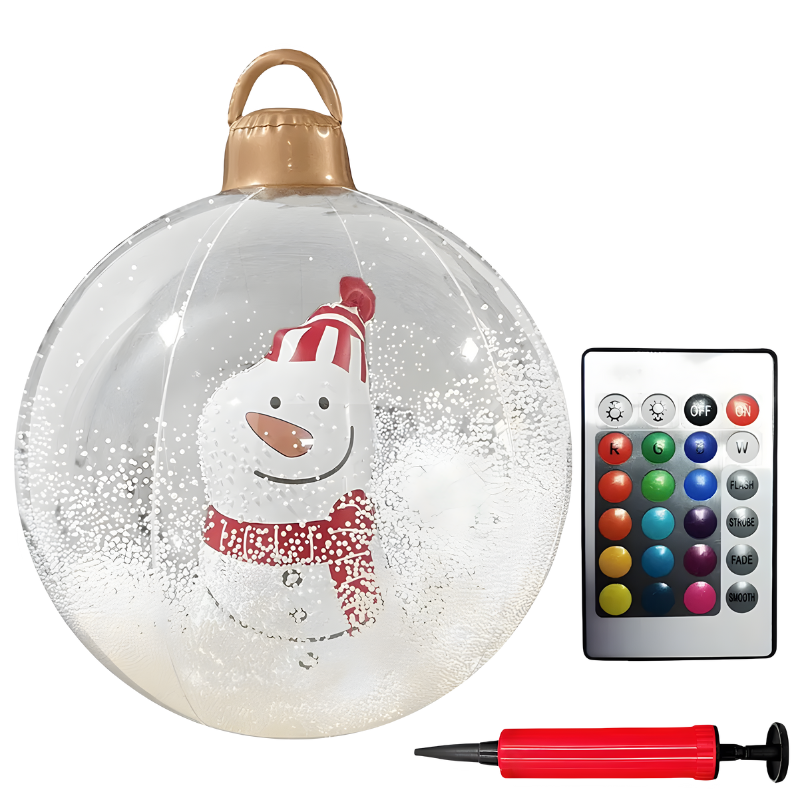 Świąteczna gigantyczna bombka LED – magiczna świąteczna iluminacja