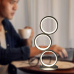 Minimalistyczna lampa biurkowa LED z trybami ciepłego światła