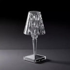 Lampa stołowa styl kryształowy z dotykowym sterowaniem eleganckie światło wall light