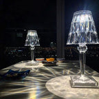 Lampa stołowa styl kryształowy z dotykowym sterowaniem eleganckie światło wall light