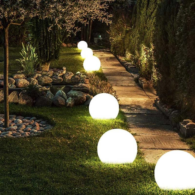 Zewnętrzne oświetlenie kuliste LED elegancka lampa zewnętrzna