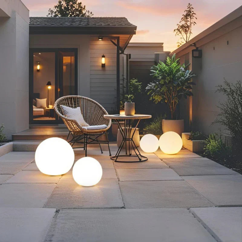 Zewnętrzne oświetlenie kuliste LED elegancka lampa zewnętrzna
