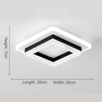 Smukła kwadratowa nowoczesna lampa sufitowa LED – kompaktowy plafon