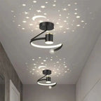 Okrągła lampa sufitowa LED z funkcją ściemniania - Imitująca rozgwieżdżone niebo, do sypialni i pokoi dziecięcych