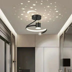 Okrągła Lampa Sufitowa Led Ściemniana Wzór Gwiazd Pokój Dziecka
