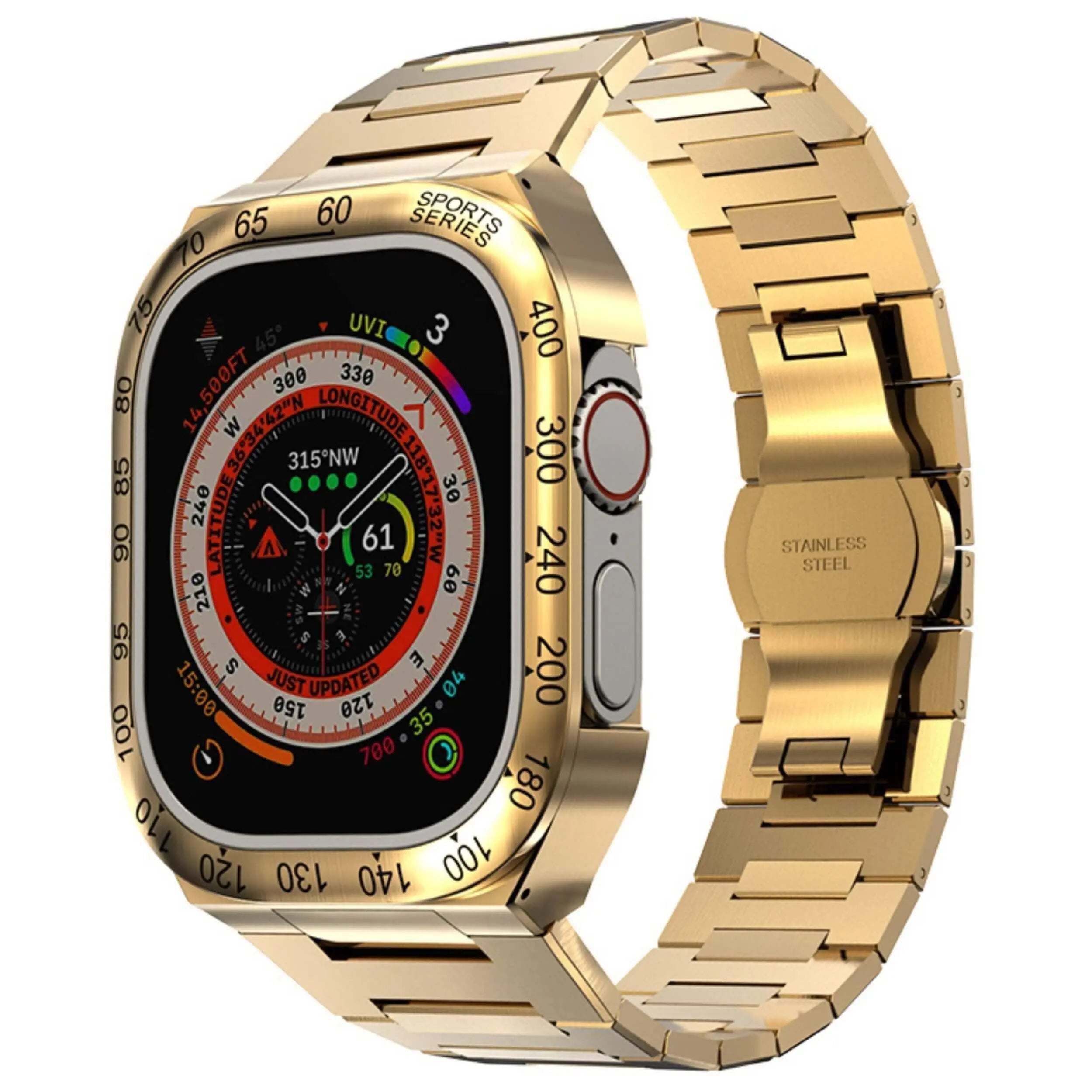 Pokrowiec ochronny Apple Watch 44 mm stal nierdzewna