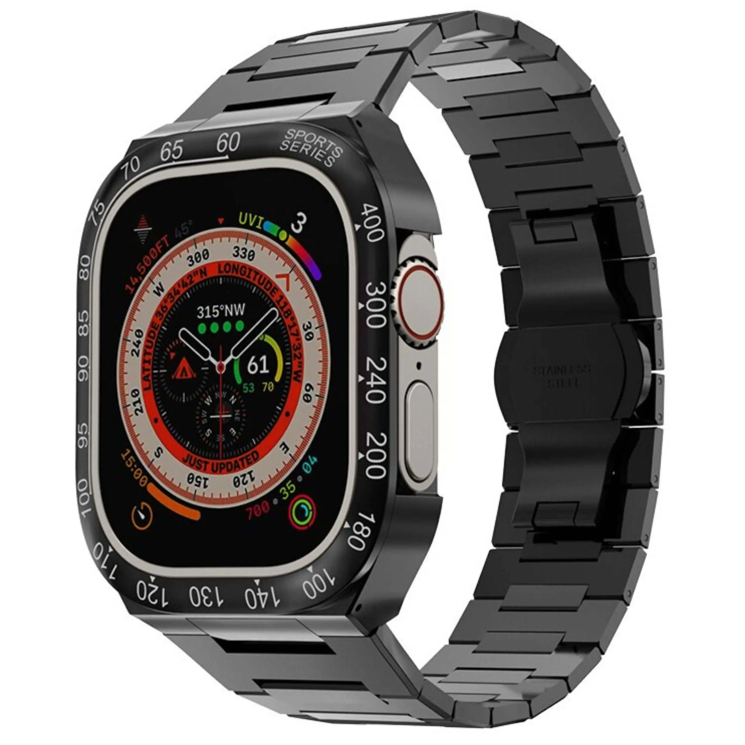 Pokrowiec ochronny Apple Watch 44 mm stal nierdzewna