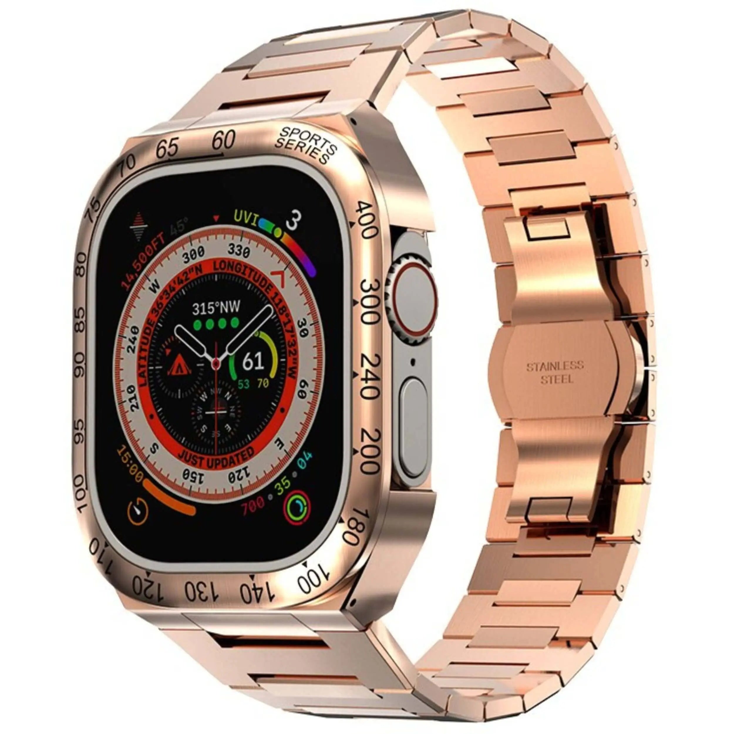 Pokrowiec ochronny Apple Watch 44 mm stal nierdzewna