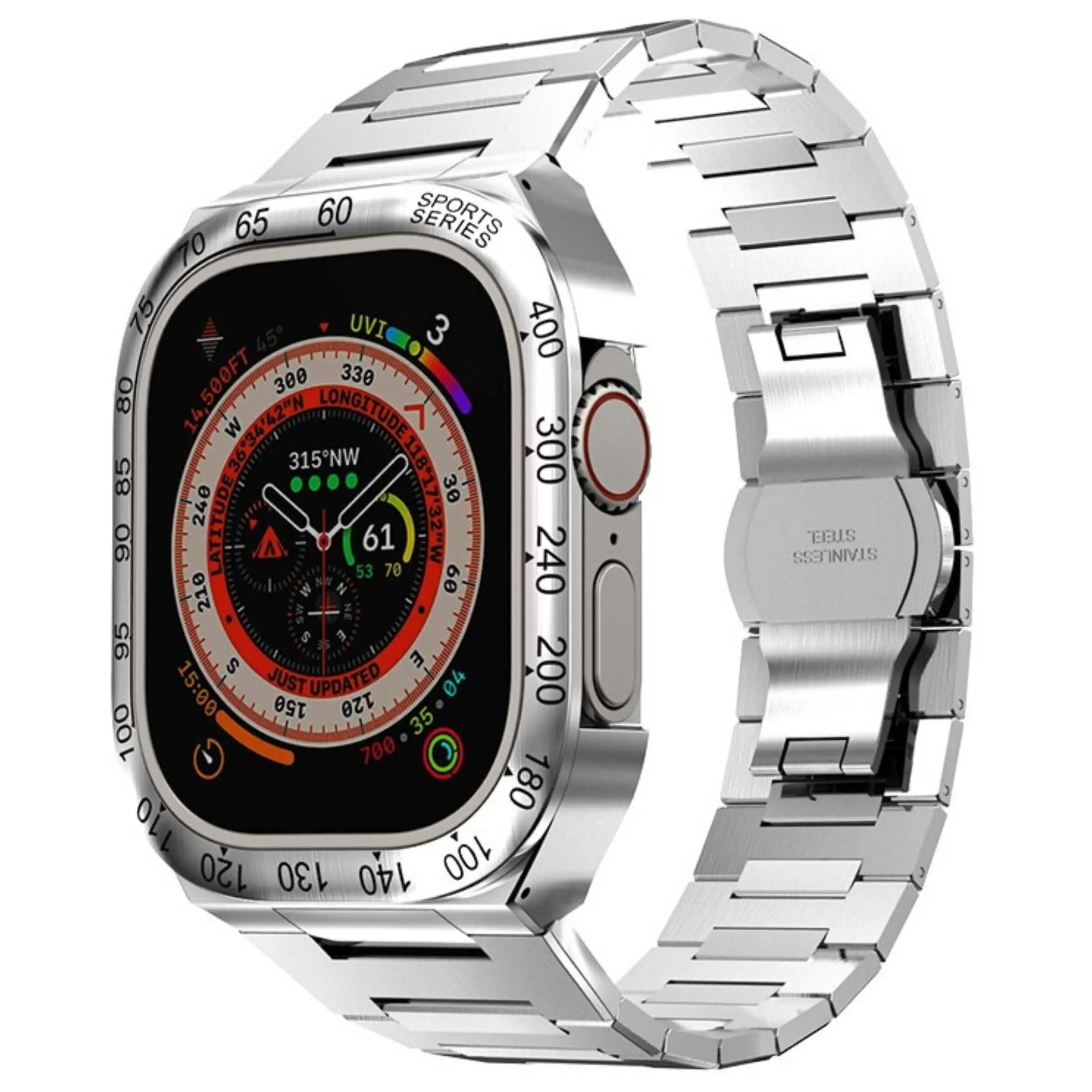Pokrowiec ochronny Apple Watch 44 mm stal nierdzewna