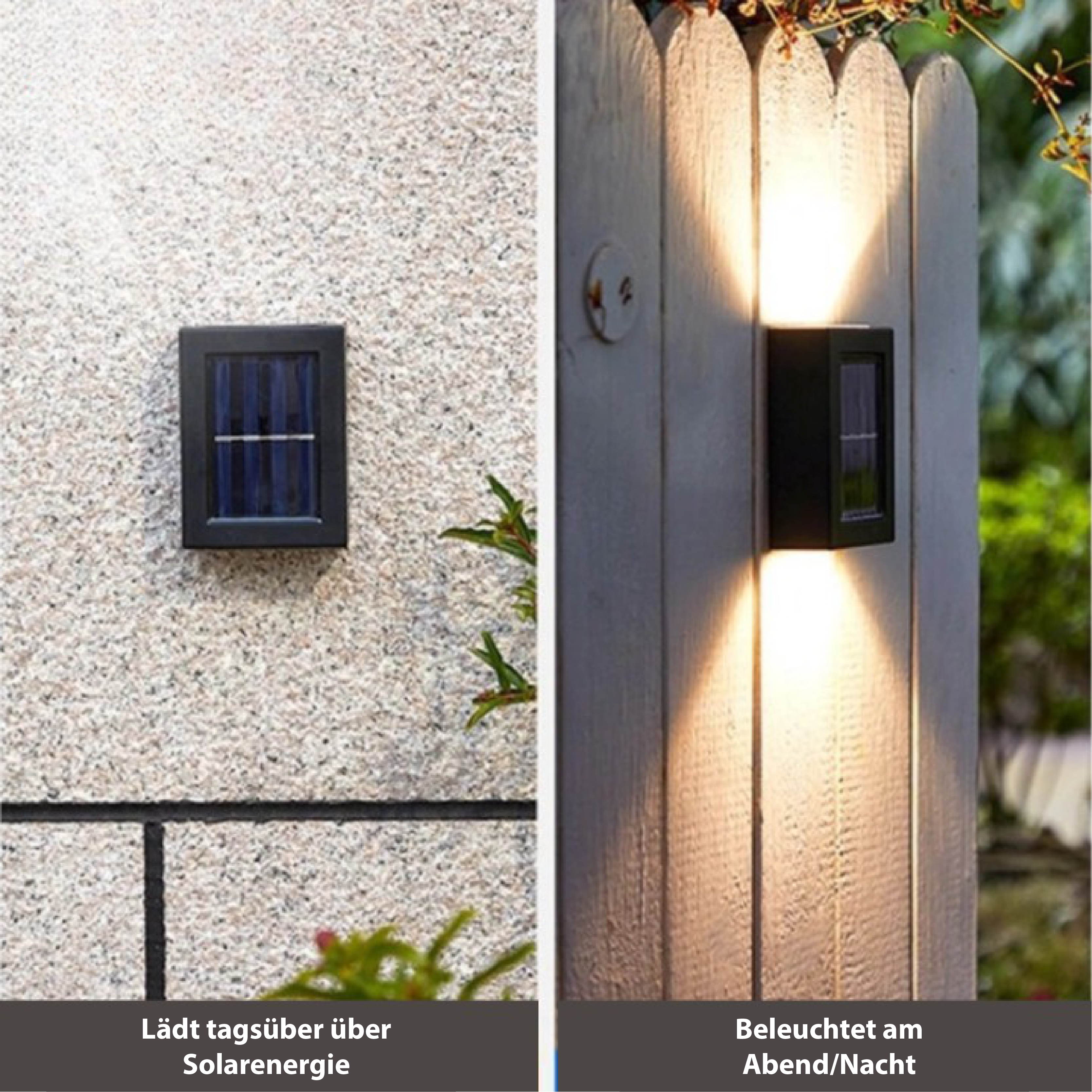 Kinkiety solarne LED do oświetlenia ogrodowego