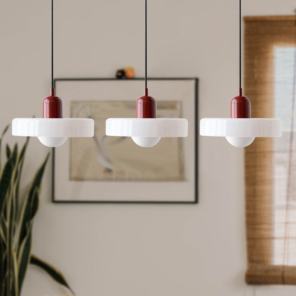 Urzekająca nastrojowa kolorowa 3-punktowa szklana lampa wisząca do wnętrz domowych