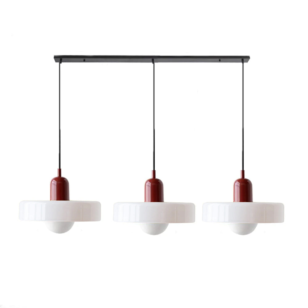 Urzekająca nastrojowa kolorowa 3-punktowa szklana lampa wisząca do wnętrz domowych