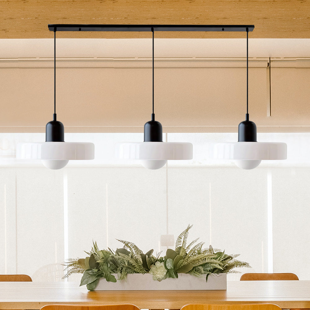Urzekająca nastrojowa kolorowa 3-punktowa szklana lampa wisząca do wnętrz domowych