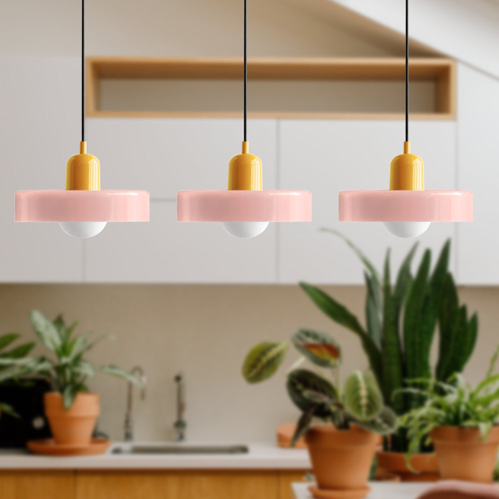 Urzekająca nastrojowa kolorowa 3-punktowa szklana lampa wisząca do wnętrz domowych