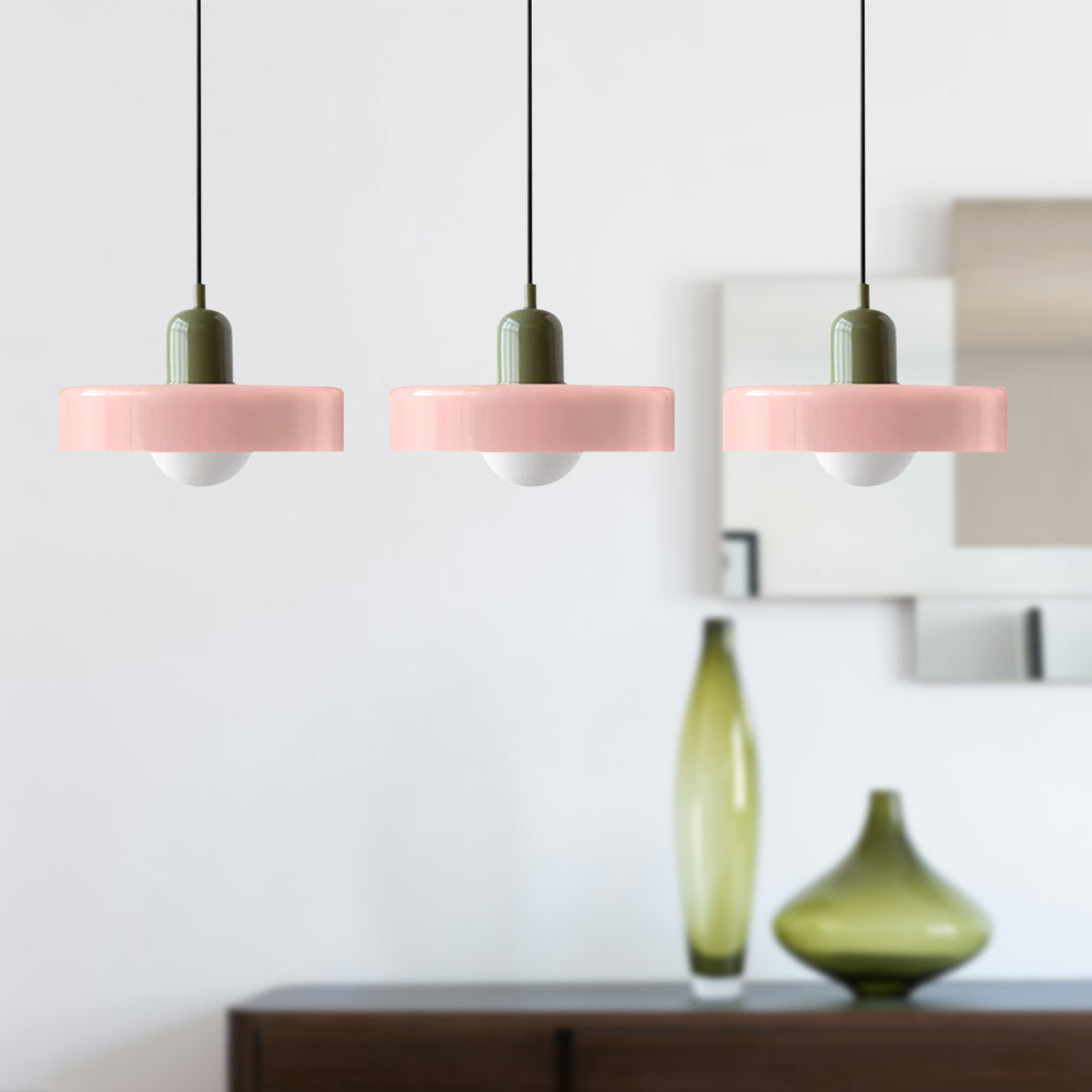 Urzekająca nastrojowa kolorowa 3-punktowa szklana lampa wisząca do wnętrz domowych