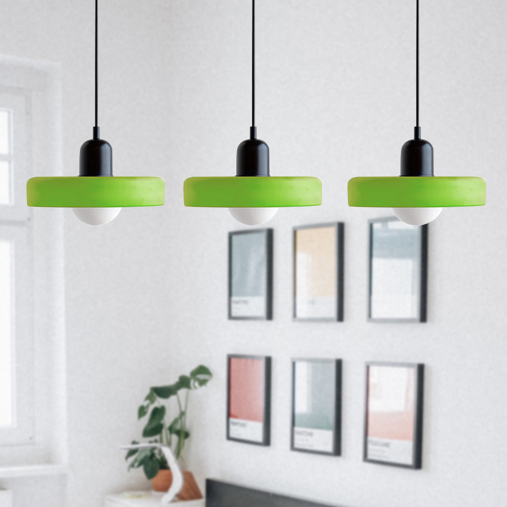 Urzekająca nastrojowa kolorowa 3-punktowa szklana lampa wisząca do wnętrz domowych