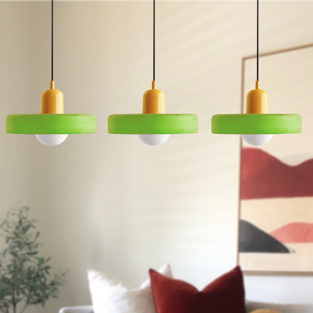 Urzekająca nastrojowa kolorowa 3-punktowa szklana lampa wisząca do wnętrz domowych