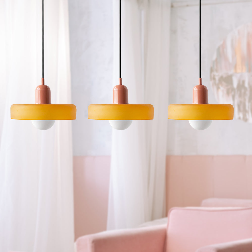 Urzekająca nastrojowa kolorowa 3-punktowa szklana lampa wisząca do wnętrz domowych