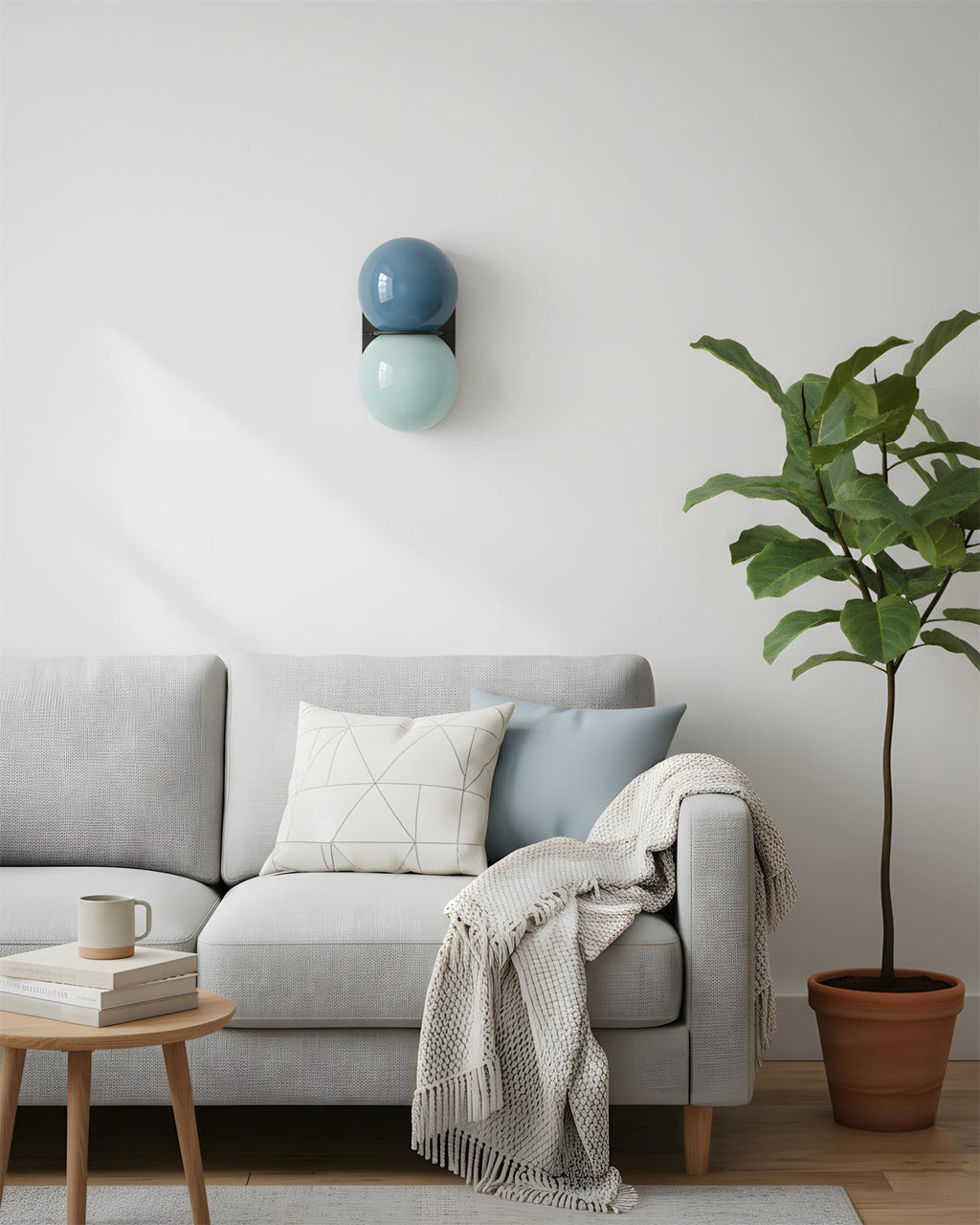 Nowoczesna podwójna kinkietowa lampa ścienna
