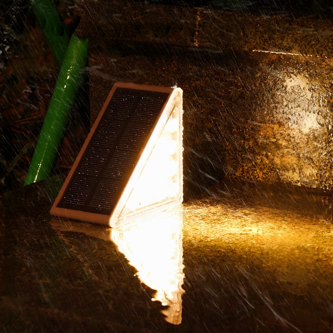 Wodoodporne zewnętrzne lampy solarne do schodów