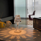 Lampa stołowa styl kryształowy z dotykowym sterowaniem eleganckie światło wall light