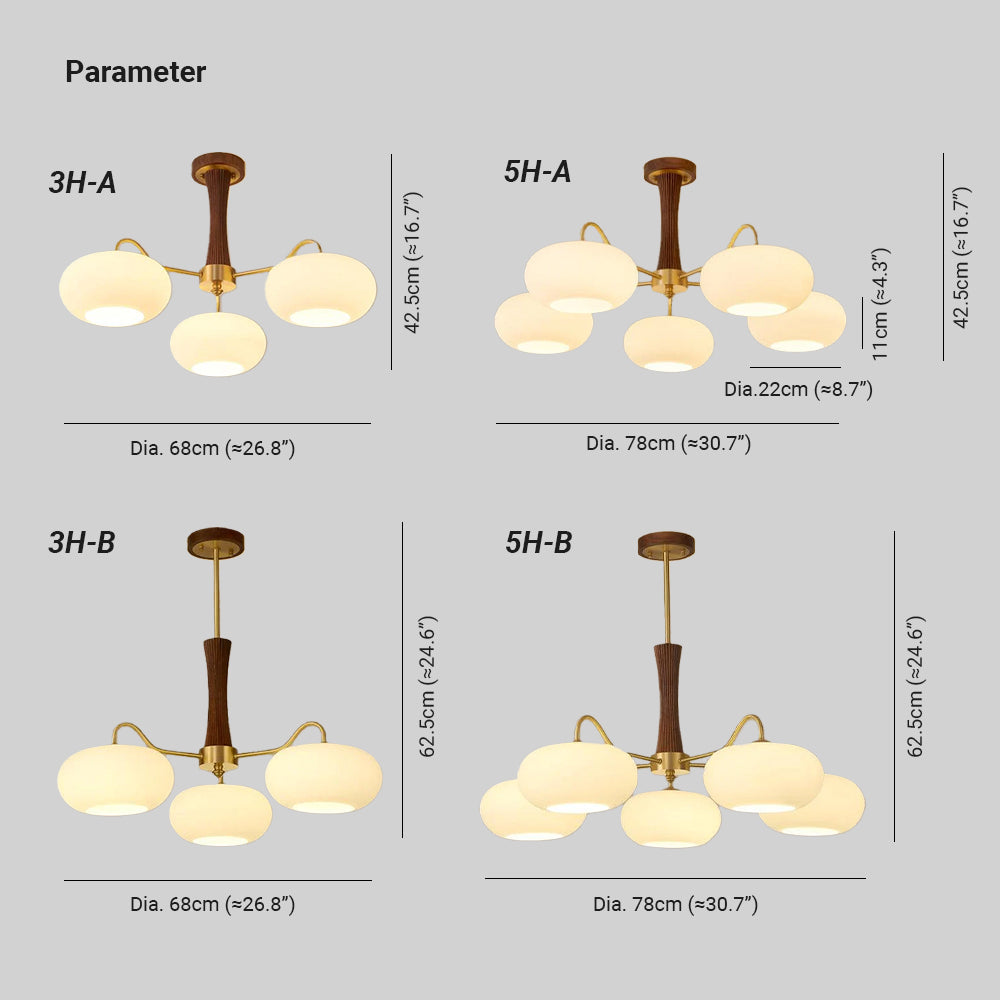 Luksusowa lampa sufitowa w stylu mid-century z mosiądzu i szkła